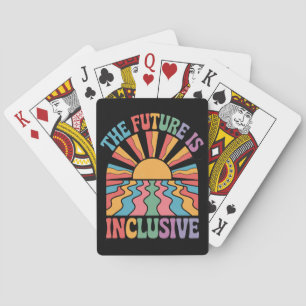 Jeu De Cartes L'Avenir Est Inclusif LGBTQ Rainbow Pride Retro