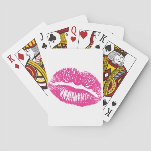 Jeu De Cartes Le Baiser, Lèvres Roses (dos)