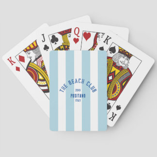 Jeu De Cartes Le Beach Club Crest Blue Cabana Stripe