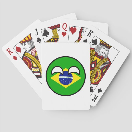 Jeu De Cartes Le Brésil Geeky tendant drôle Countryball (dos)