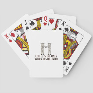 Jeu De Cartes Le Café Est Le Seul Bestie De Travail Dont J'Ai Be