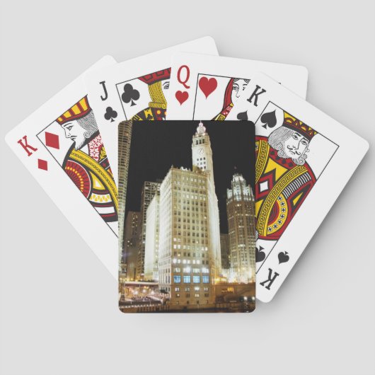 Jeu De Cartes Le célèbre monument de Chicago la nuit (dos)