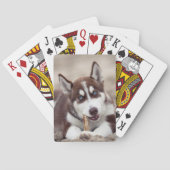 Jeu De Cartes Le chiot sibérien Husky à la plage (dos)