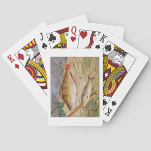 Jeu De Cartes Le crochet d'un pêcheur à  la ligne des poissons