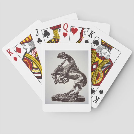 Jeu De Cartes Le crotale, 1905 (bronze) (photo b/w) (dos)