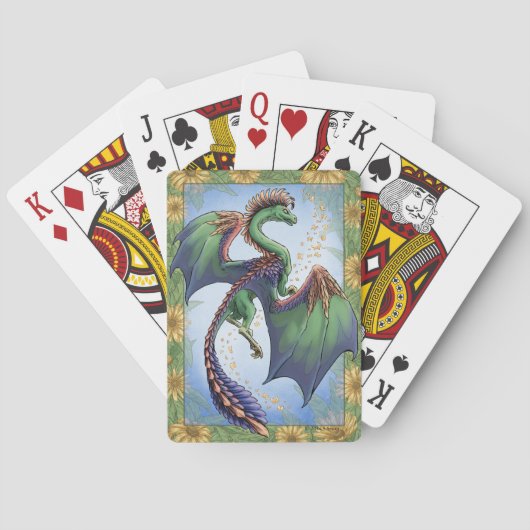 Jeu De Cartes Le "dragon de l'été" fleurit l'art d'imaginaire (dos)