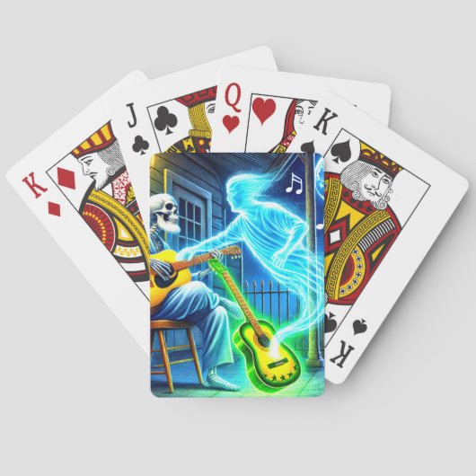 Jeu De Cartes Le fantôme joue de la guitare (dos)