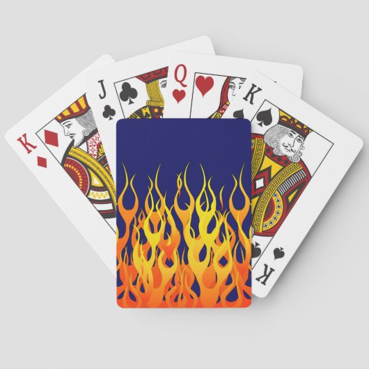 Jeu De Cartes Le feu de emballage classique de flammes sur le (dos)
