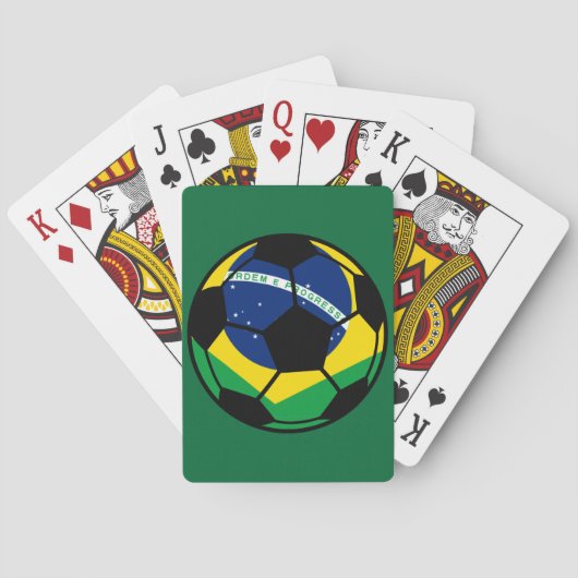 Jeu De Cartes Le football de drapeau brésilien (dos)