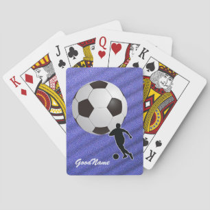 Jeu De Cartes Le football, personnalisent avec le nom