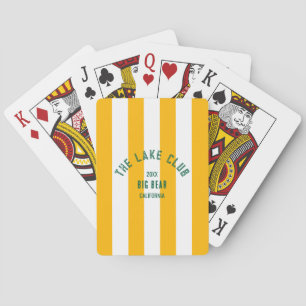 Jeu De Cartes Le Lake Club Green Crest Yellow Nautical Stripe