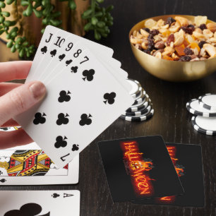 Jeu De Cartes Le lettrage massif enflammé d'Halloween de Slipper