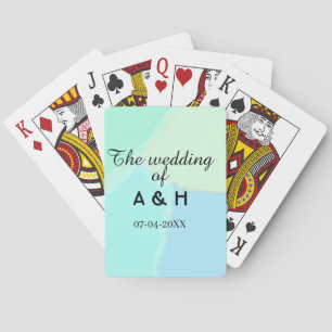 Jeu De Cartes Le mariage du nom de couple lettre initiale date