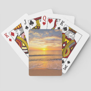 Jeu De Cartes Le matin Sun au bord de la mer