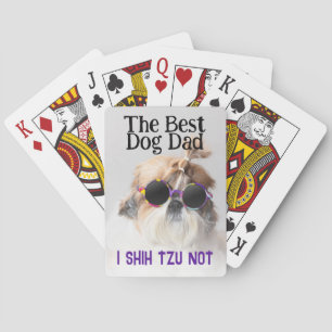 Jeu De Cartes Le meilleur chien papa Shih Tzu Pas de Fête des pè