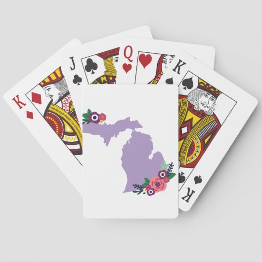 Jeu De Cartes Le Michigan floral (dos)