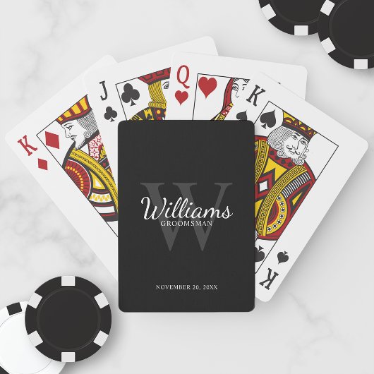 Jeu De Cartes Le nom et le monogramme des développeurs de script