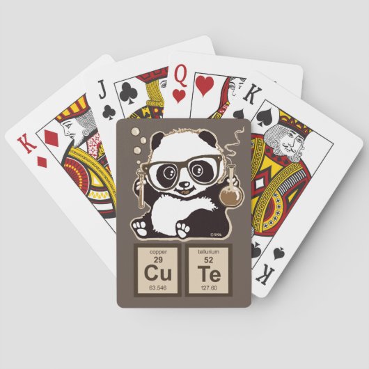 Jeu De Cartes Le panda chimiste a découvert mignon (dos)