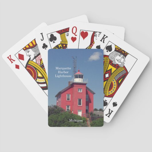 Jeu De Cartes Le phare de Marquette Harbour joue aux cartes (dos)