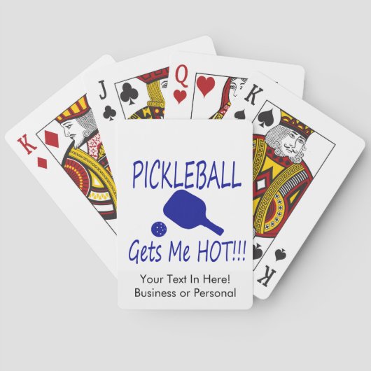 Jeu De Cartes le pickball me fait chaud bleu (dos)