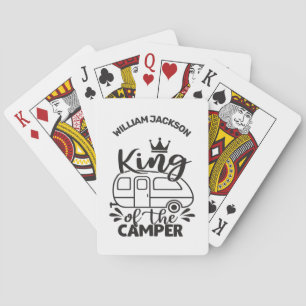 Jeu De Cartes Le Roi du Camper avec couronne et nom