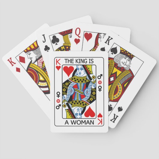 Jeu De Cartes Le roi est une femme (dos)