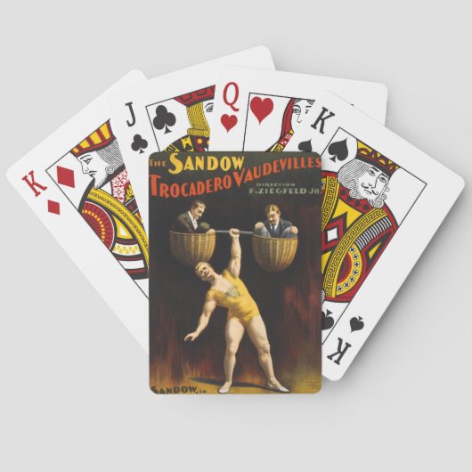 Jeu De Cartes Le Sandow Eugen Sandow Vaudeville Weightlifter (dos)