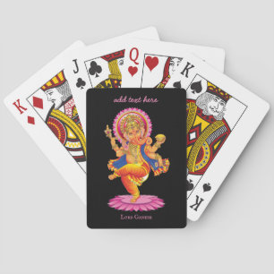 Jeu De Cartes Le Seigneur Ganesh joue aux cartes de l'Inde
