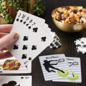 Jeu De Cartes Le tennis, personnalisent avec le nom (In Situ)