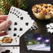 Jeu De Cartes Le trafic brouillé la nuit (In Situ)
