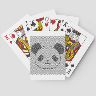 Jeu De Cartes Le visage de l'ours de Panda sur le Motif de la va
