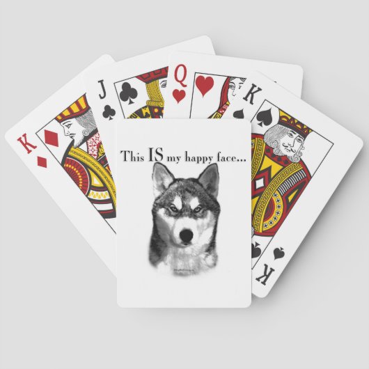 Jeu De Cartes Le visage heureux du malamute (dos)