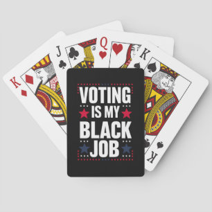 Jeu De Cartes Le vote amusant est mon travail noir vintage