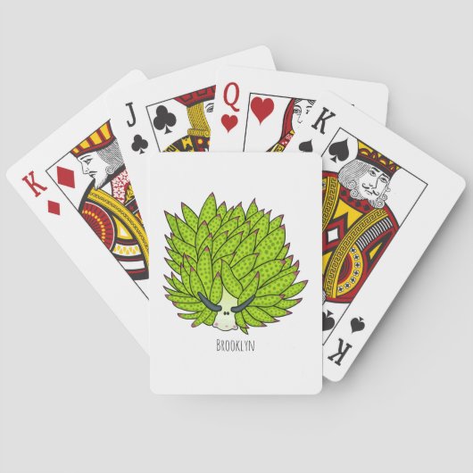 Jeu De Cartes Leaf slug cartoon illustration (dos)