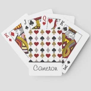 Jeu De Cartes Lecture des cartes Casino Motif Nom personnalisé