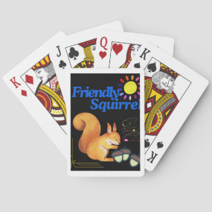 Jeu De Cartes L'écureuil amical collecte les noisettes