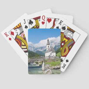 Jeu De Cartes L'église paroissiale de Ramsau en Bavière, Allemag