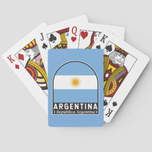 Jeu De Cartes L'emblème du drapeau argentin est Vintage 