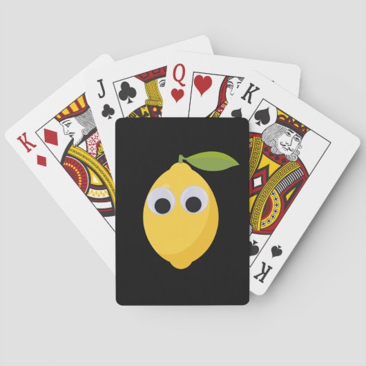 Jeu De Cartes Lemon, sweet fruit with googly eyes (dos)