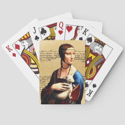 Jeu De Cartes Léonard de Vinci Lady avec Ermine (dos)