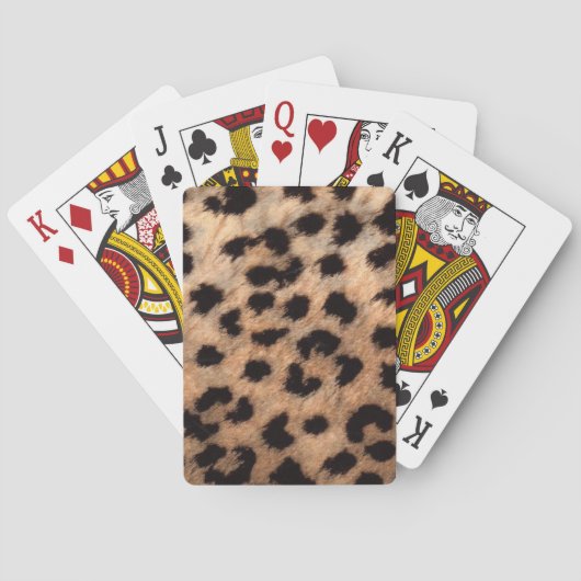 Jeu De Cartes Leopard Cheetah Poster de animal Girly Moderne ten (dos)