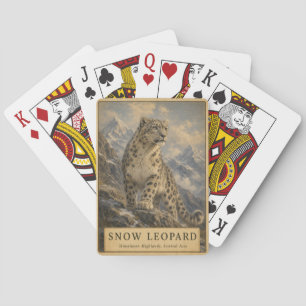 Jeu De Cartes Léopard des neiges Himalayen VINTAGE