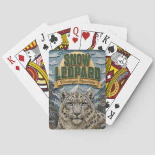 Jeu De Cartes Léopard des neiges Montagnes de l'Himalaya POPCUT