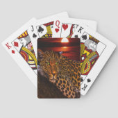 Jeu De Cartes Leopard du coucher de soleil (dos)