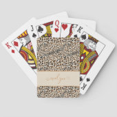 Jeu De Cartes Leopard Poster de animal crème noir Tan Nom du scr (dos)