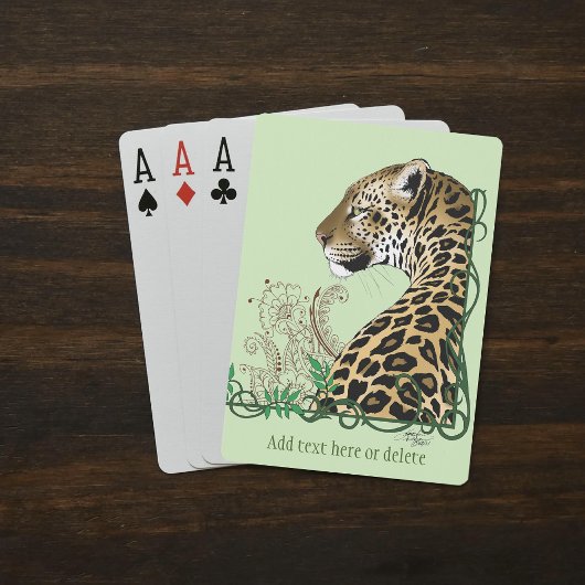 Jeu De Cartes Leopard Wild Cat Green Henna