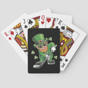 Jeu De Cartes Leprechaun Jouer Hockey St Patrick's Day Irish