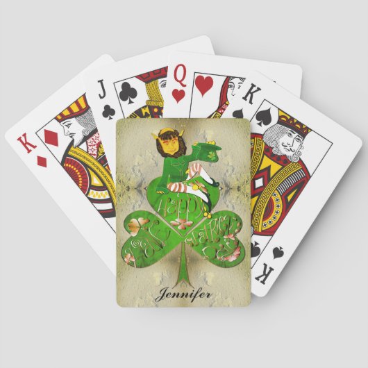 Jeu De Cartes Leprechaun St. Patrick's Classic Playing Cards (dos)