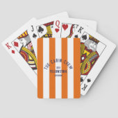 Jeu De Cartes L'équipage Cabine Custom Crest Orange Park Stripe (dos)