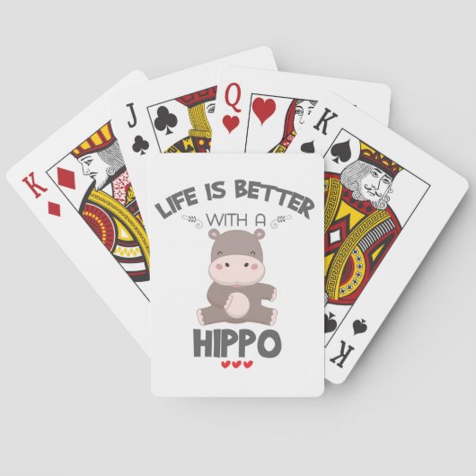 Jeu De Cartes Les Amateurs D'Hippo La Vie Cadeau Est Mieux Avec (dos)